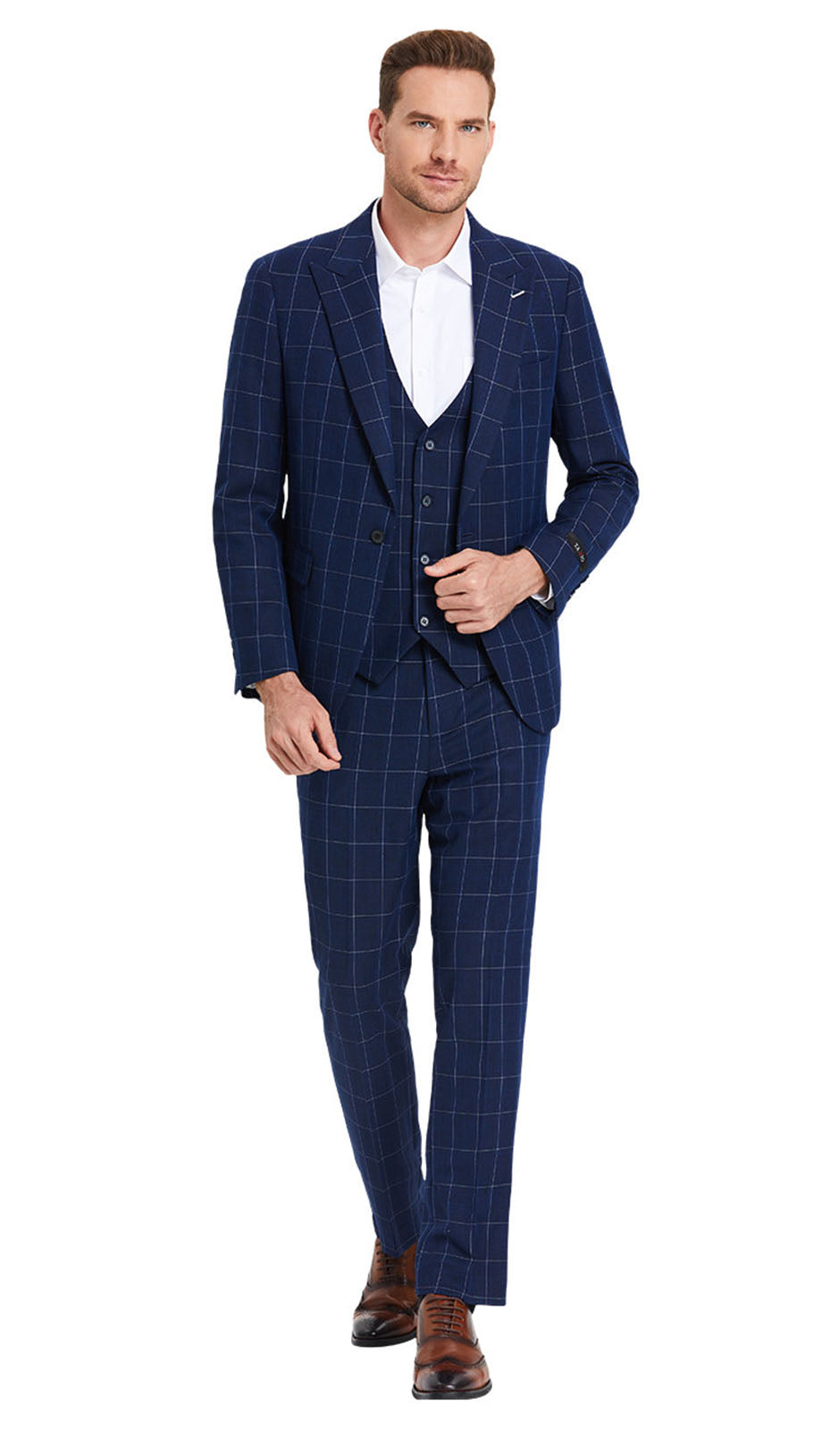 Tazzio M394SK-BLU Mens Suit