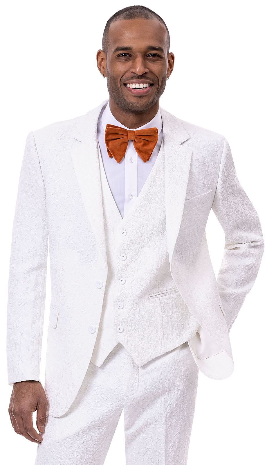 EJ Samuel M2763-WHT Mens Suit