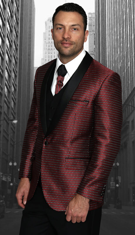 Statement zBellagio-7 BUR Mens Suit