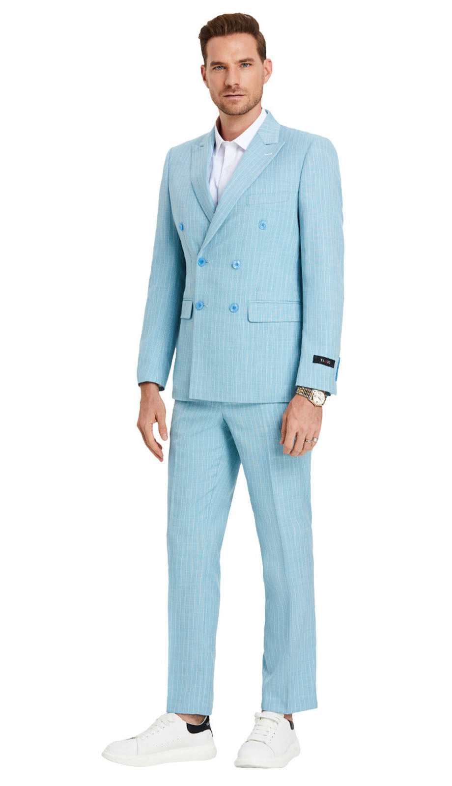 Tazzio M396SK-TEAL Mens Suit