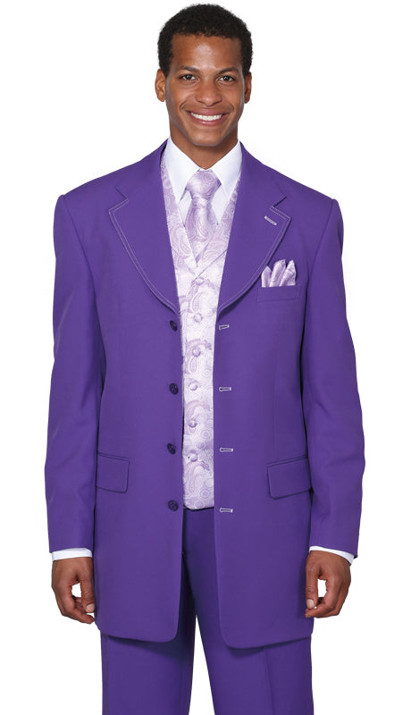 Milano Moda 6903V-PUR Mens Suit