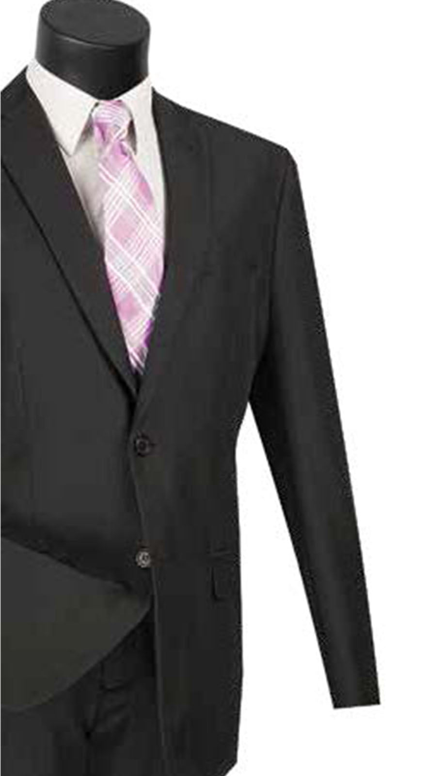 Vinci  S-2PP-BLK Mens Suit