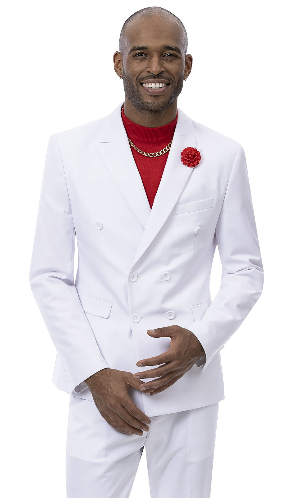 EJ Samuel M2772-WHT Mens Suit