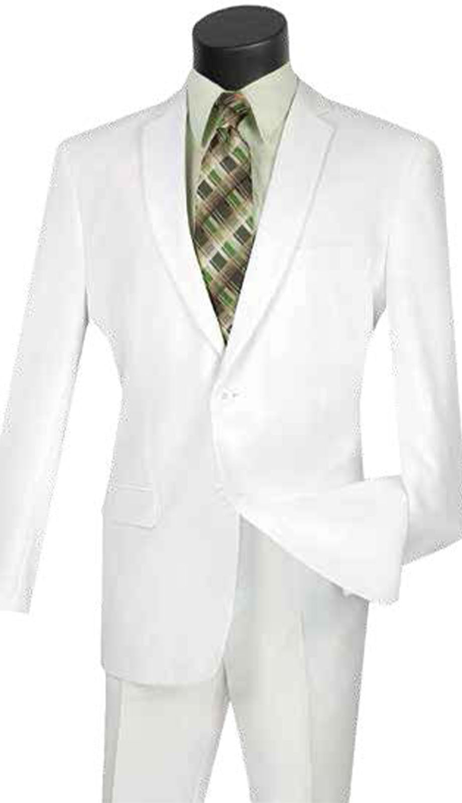 Vinci  S-2PP-WHT Mens Suit