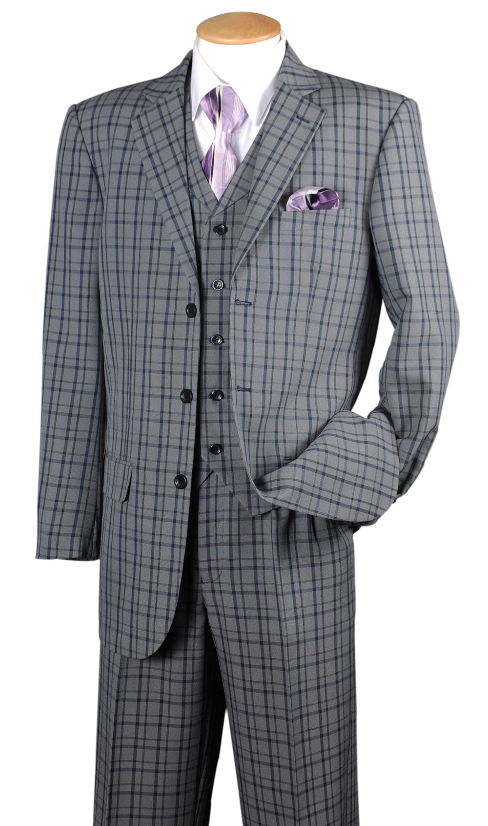 Milano Moda 5802V6-NG Mens Suit
