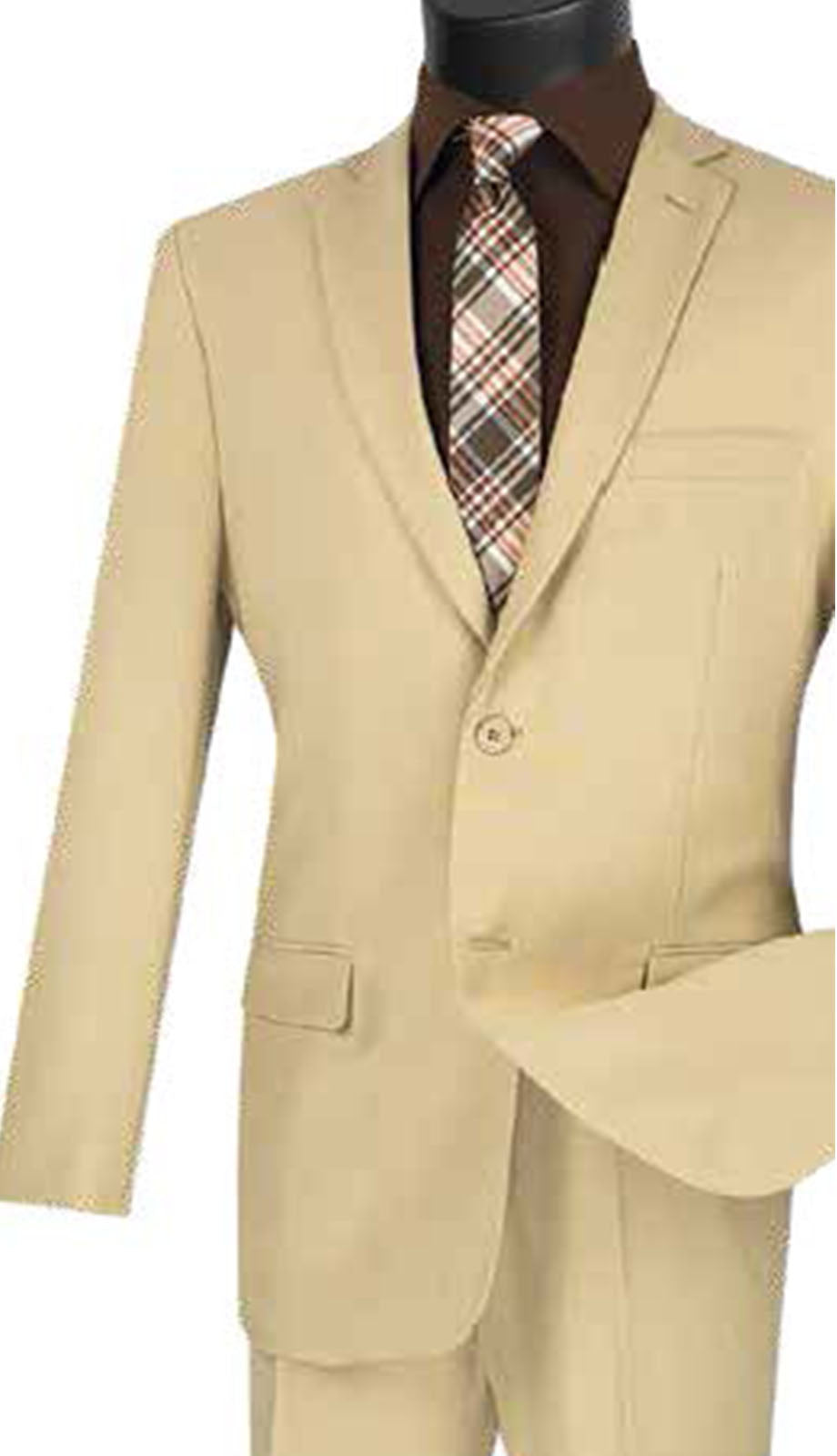 Vinci S-2PP-BEI Mens Suit