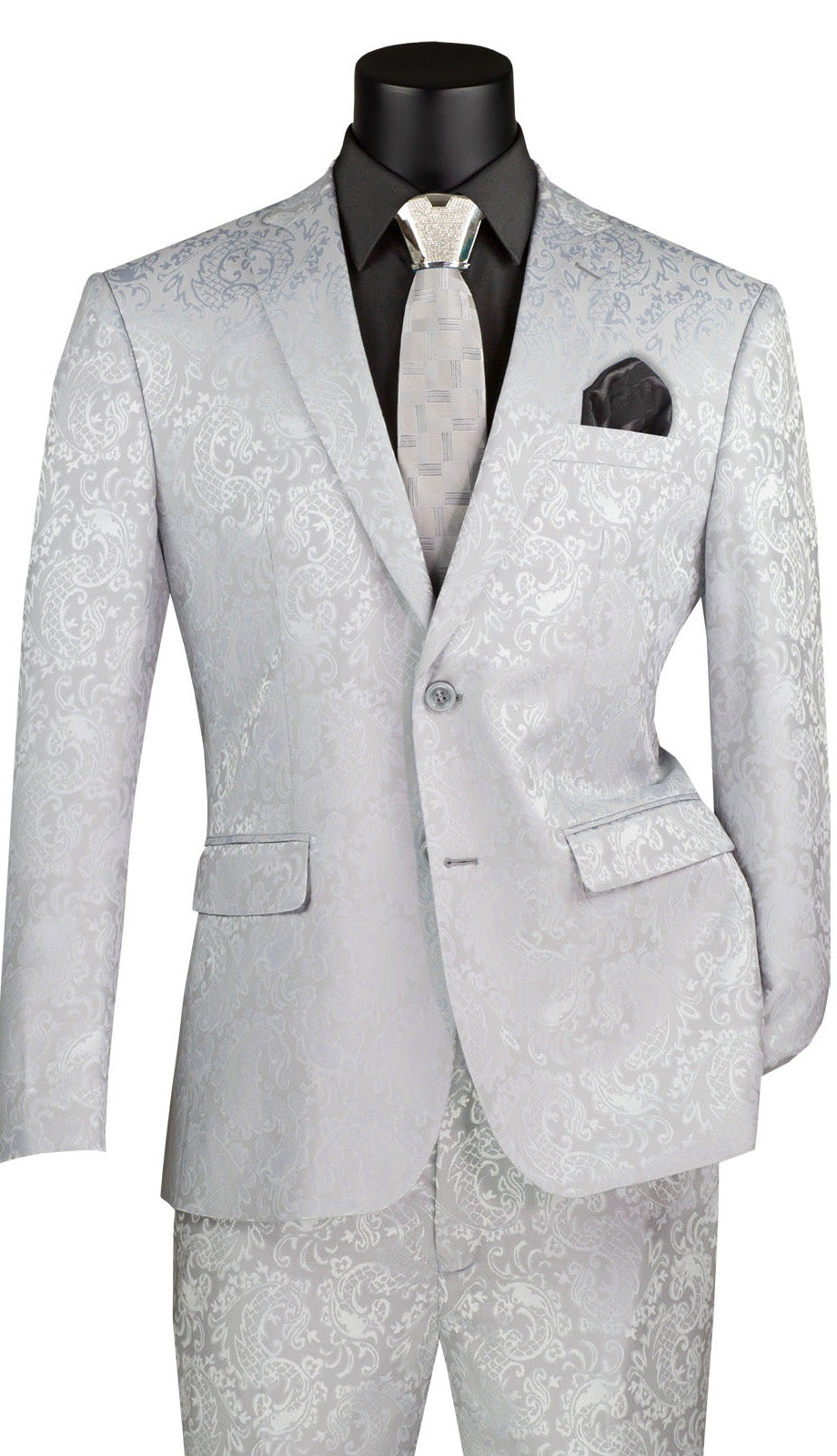 Vinci  S2F-1-SLV Mens Suit