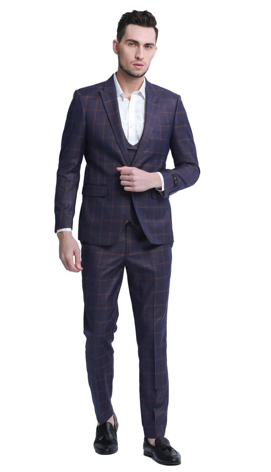 Tazzio M328SK-BUR Mens Suit