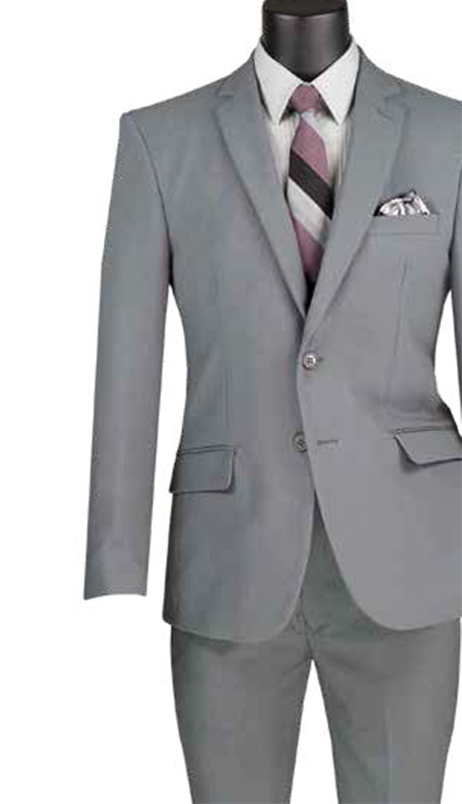 Vinci S-2PP-MGRY Mens Suit