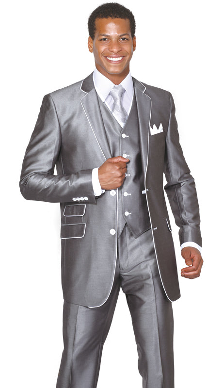 Milano Moda 5702V1-G Mens Suit