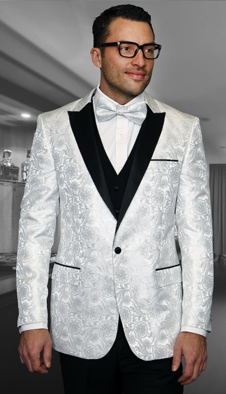 Statement zBellagio-4 WHT Mens Suit