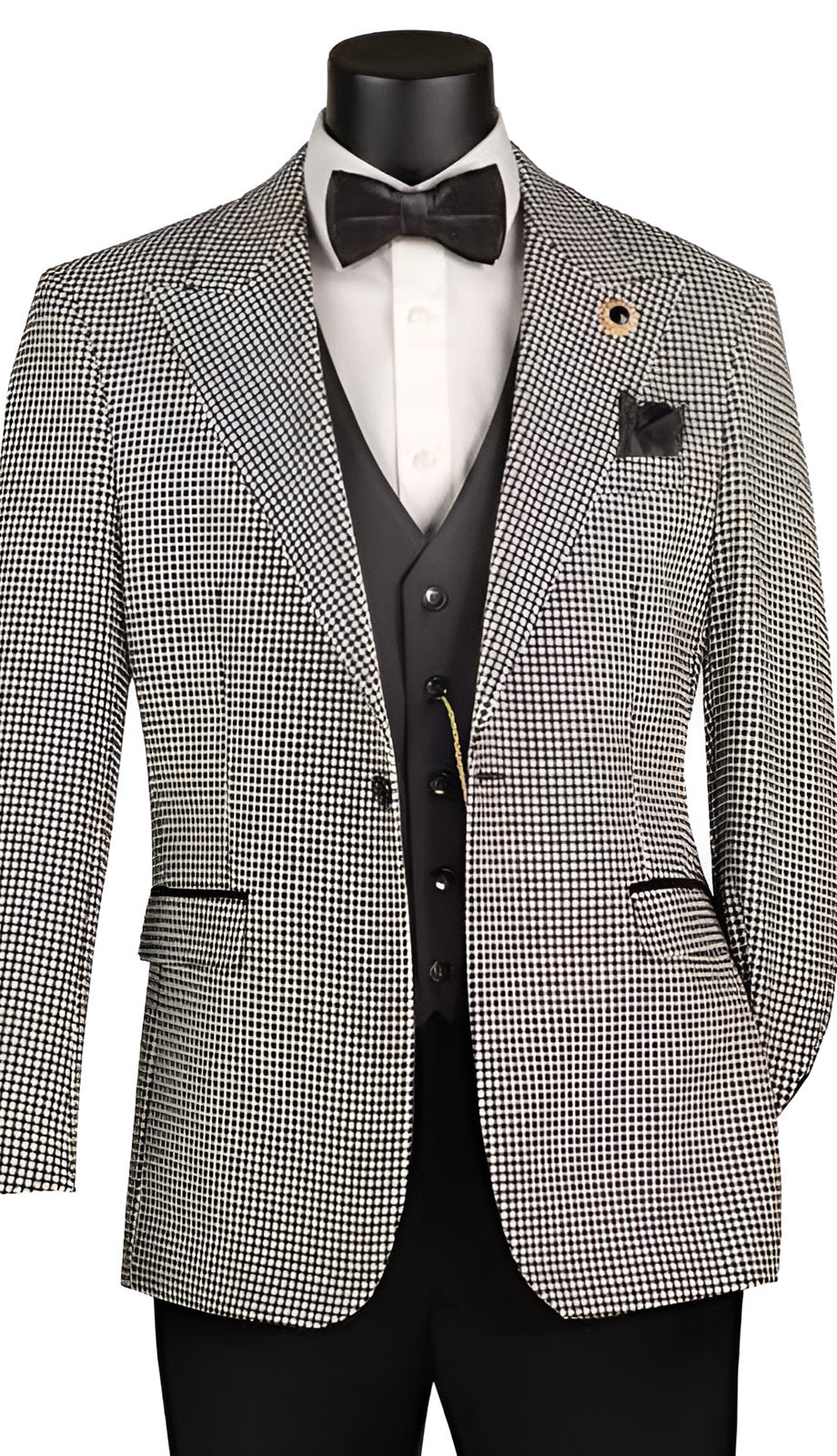 Vinci TVMHT-4-BLK Mens Church Suit