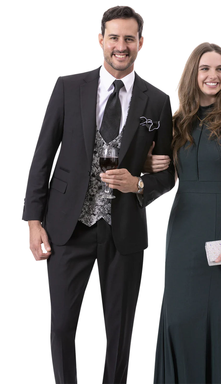 EJ Samuel M2795-BLK  Mens Suit