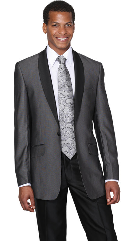 Milano Moda 5601-BLK Mens Suit