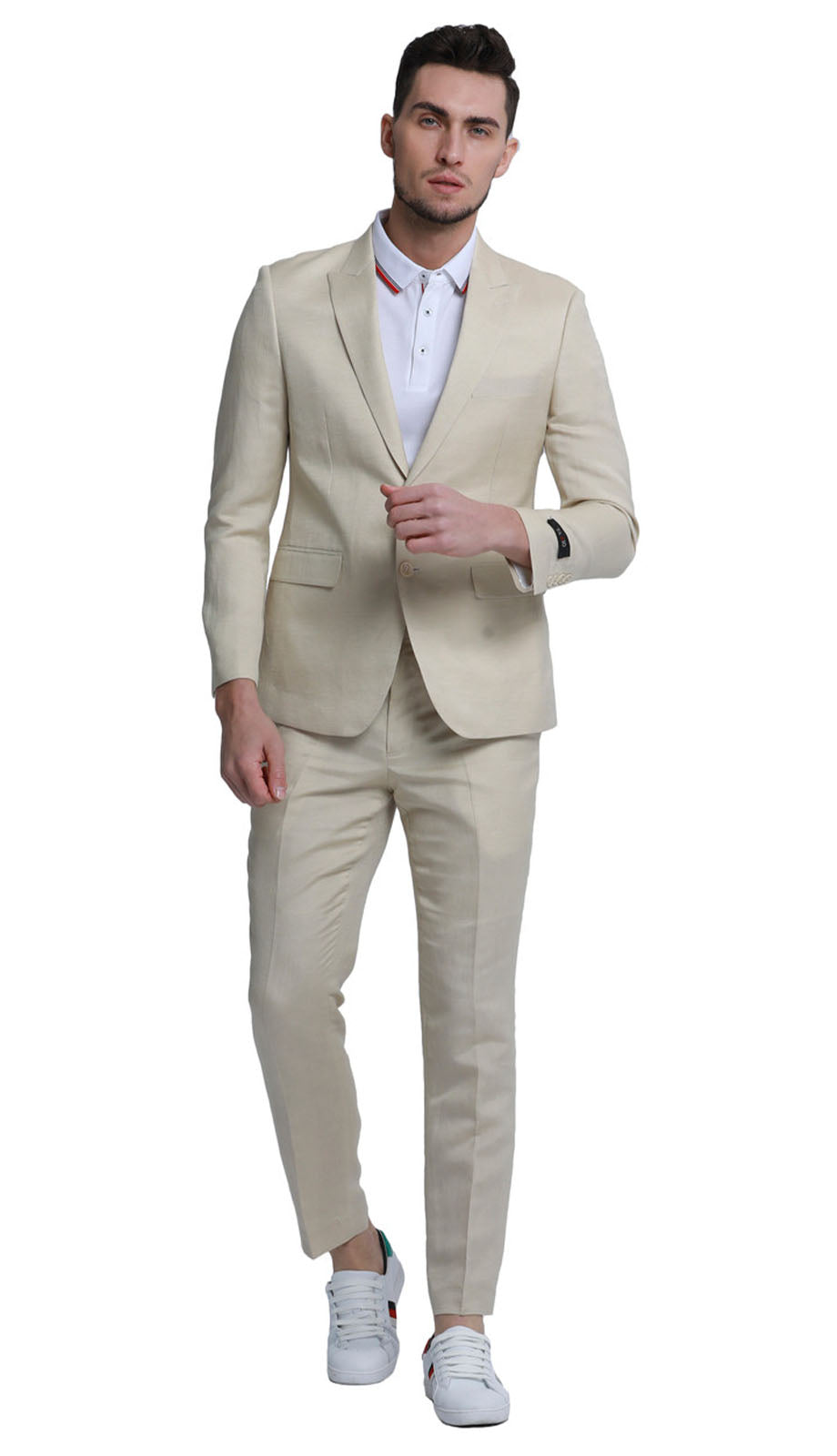 Tazzio M333SK-TAN Mens Suit