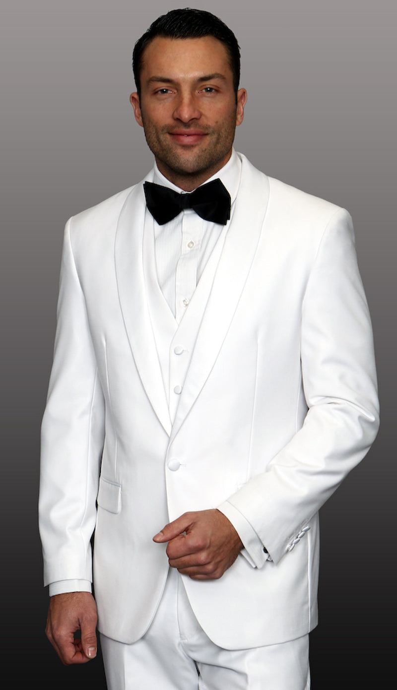 Statement TUX-SH-WH Mens Suit