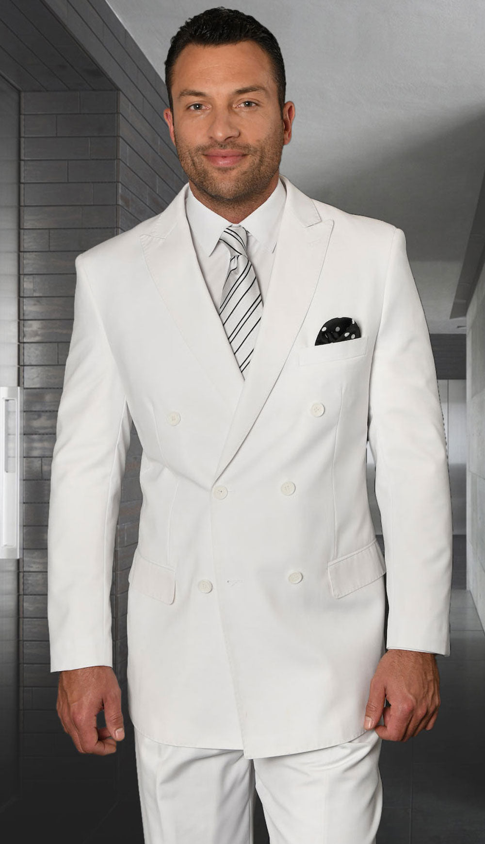 Statement  TZD-100-WH Mens Suit