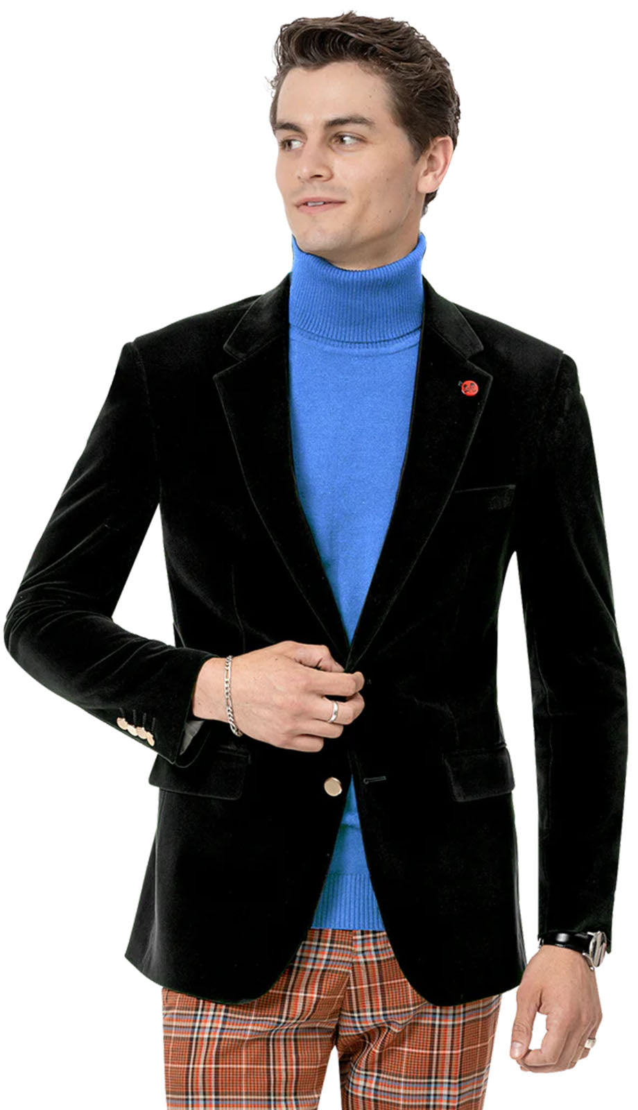 EJ Samuel J134-BLK Mens Blazer