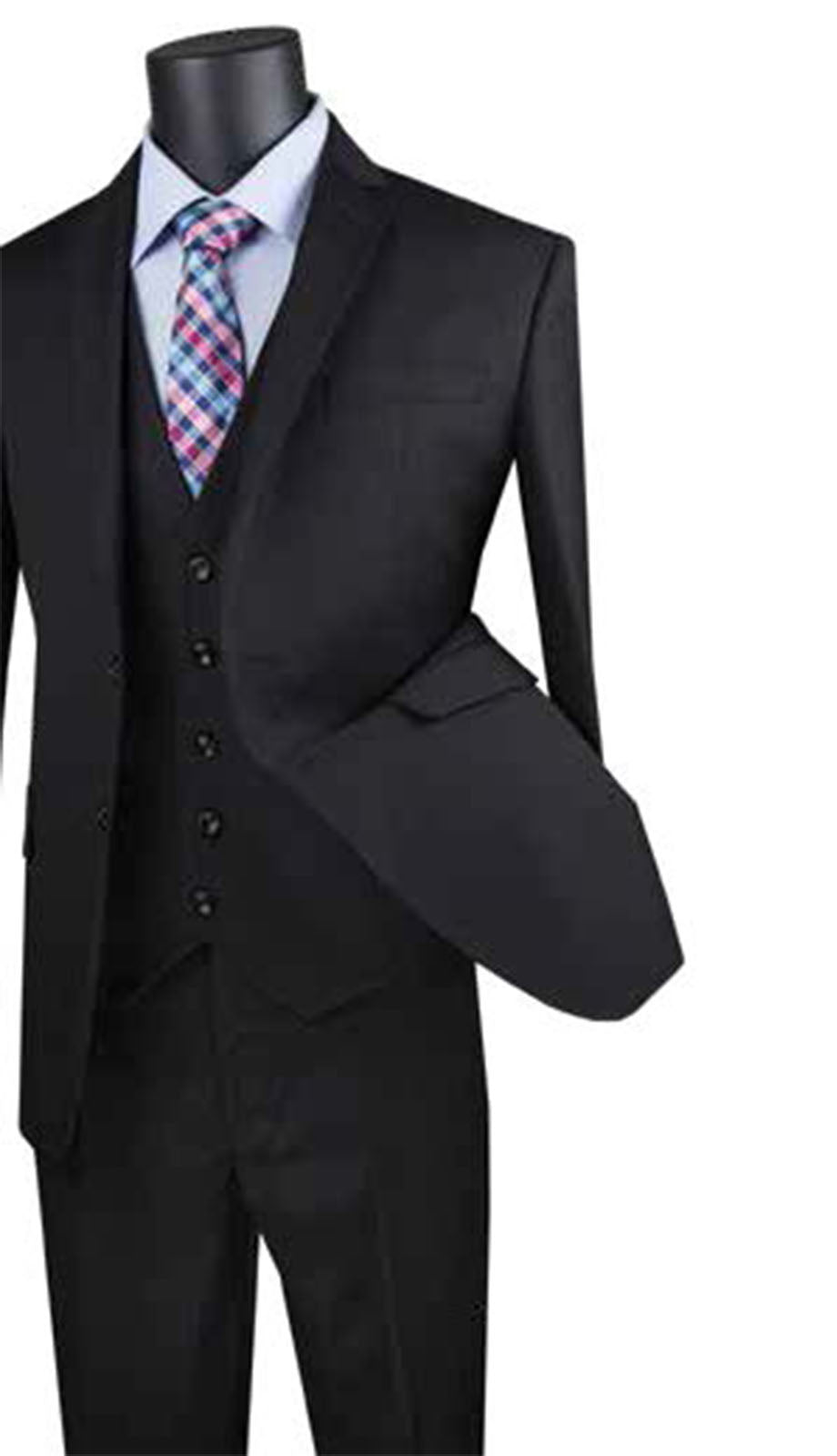 Vinci SV2900-BLK Mens Suit