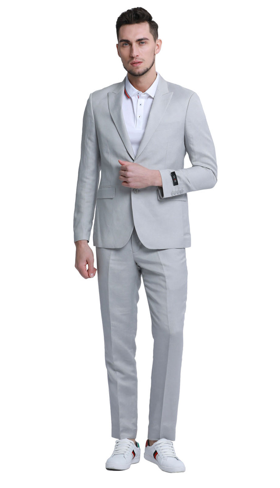 Tazzio M333SK-LGRY Mens Suit