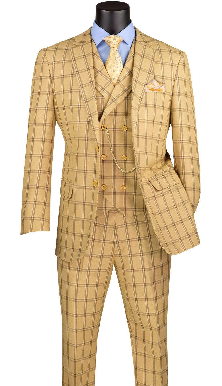 Vinci MV2W-4-TAN Mens Suit