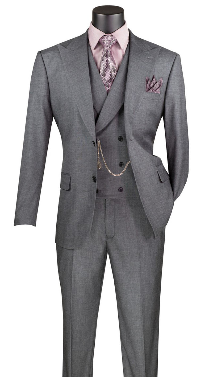 Vinci MV2K-2-CHA Mens Suit