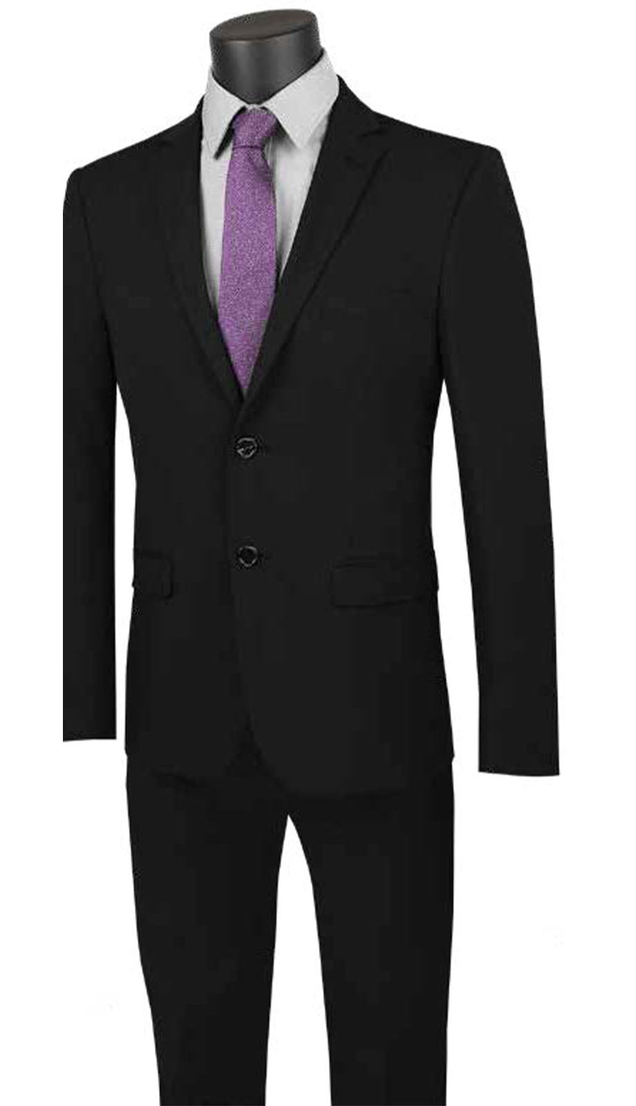 Vinci USDX-1-BLK Mens Suit