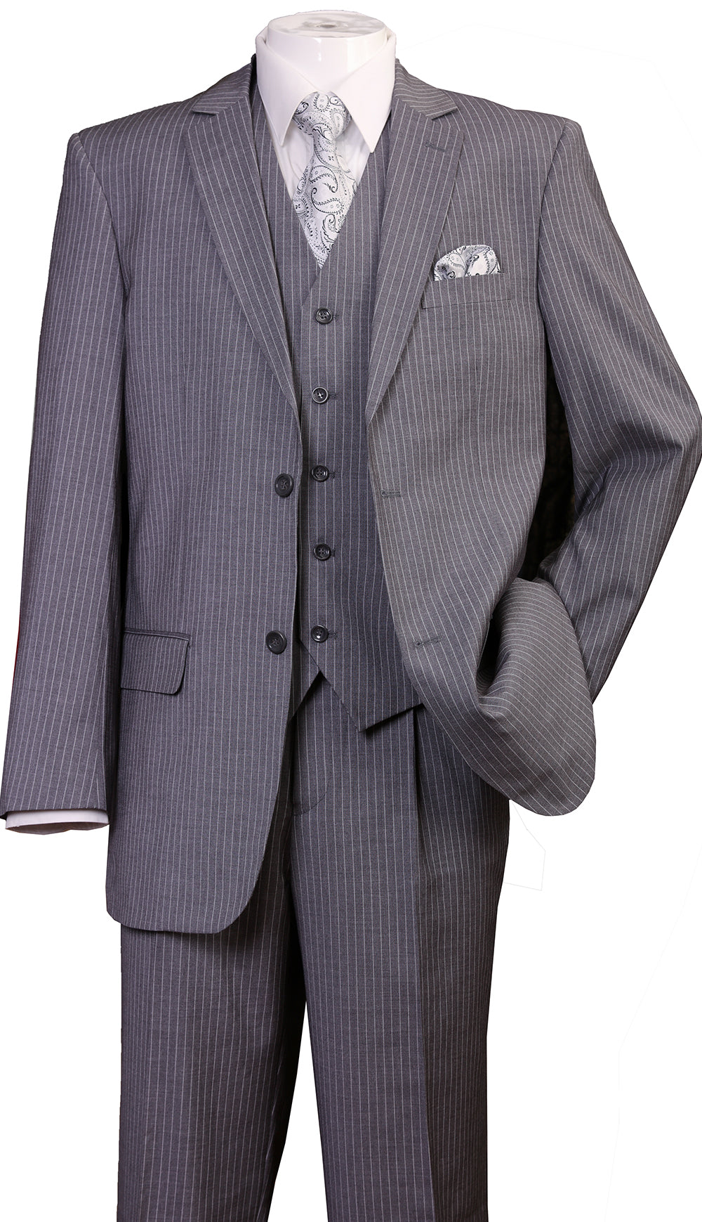 Milano Moda 5702v8-GR Mens Suit