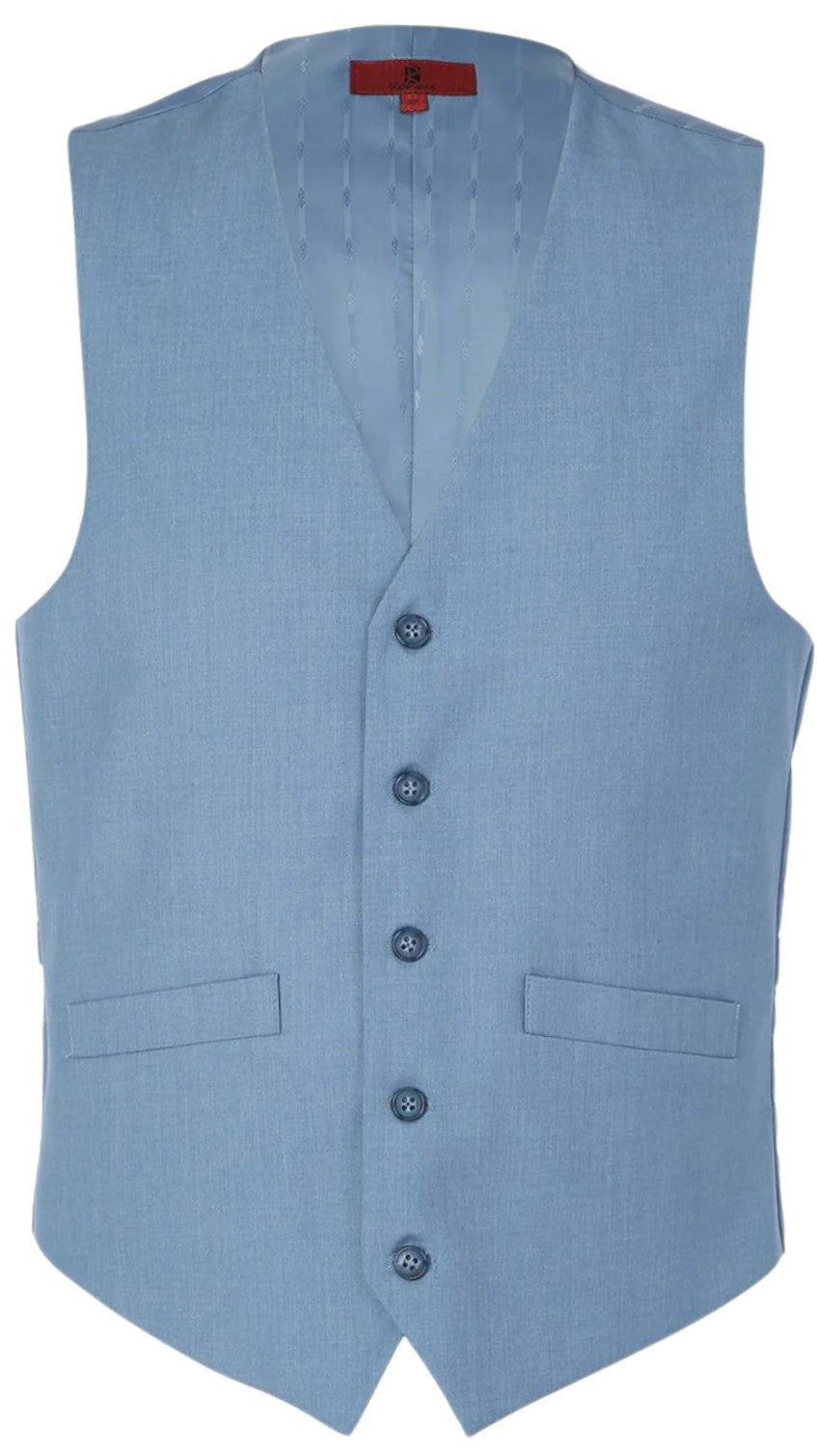 Renoir Mens Vest 201-11-BLU ( Classic Fit Suit Separate Vest )