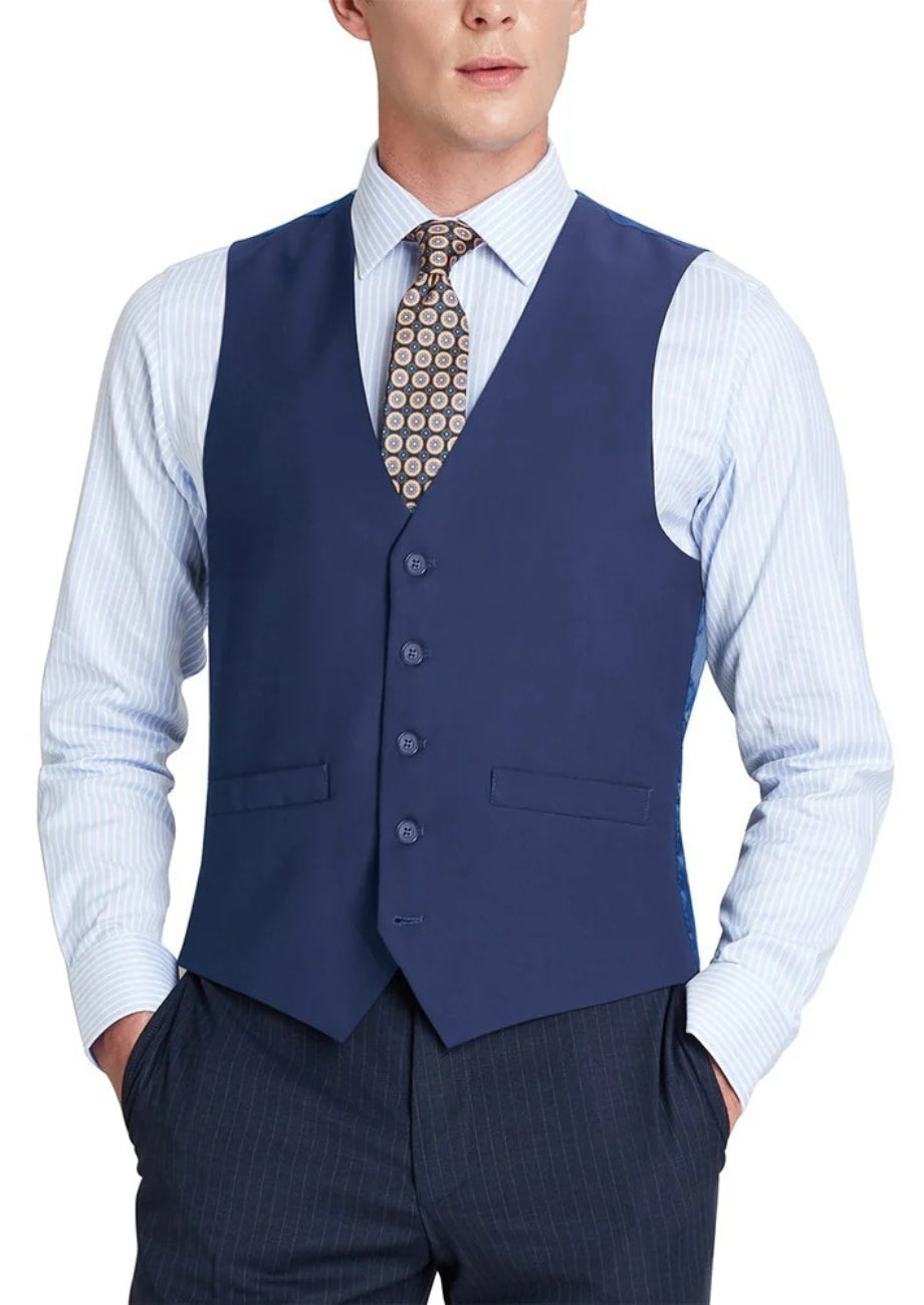Renoir Mens Vest 201-20-ROY-BLU ( Classic Fit Suit Separate Vest )