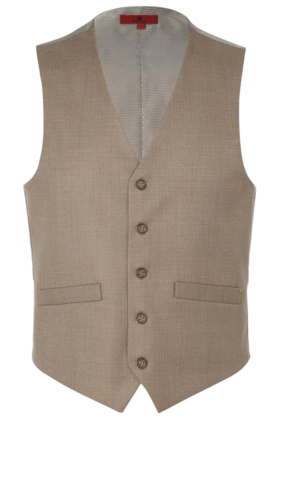 Renoir Mens Vest 202-3-TAUPE ( Classic Fit Suit Separate Vest )