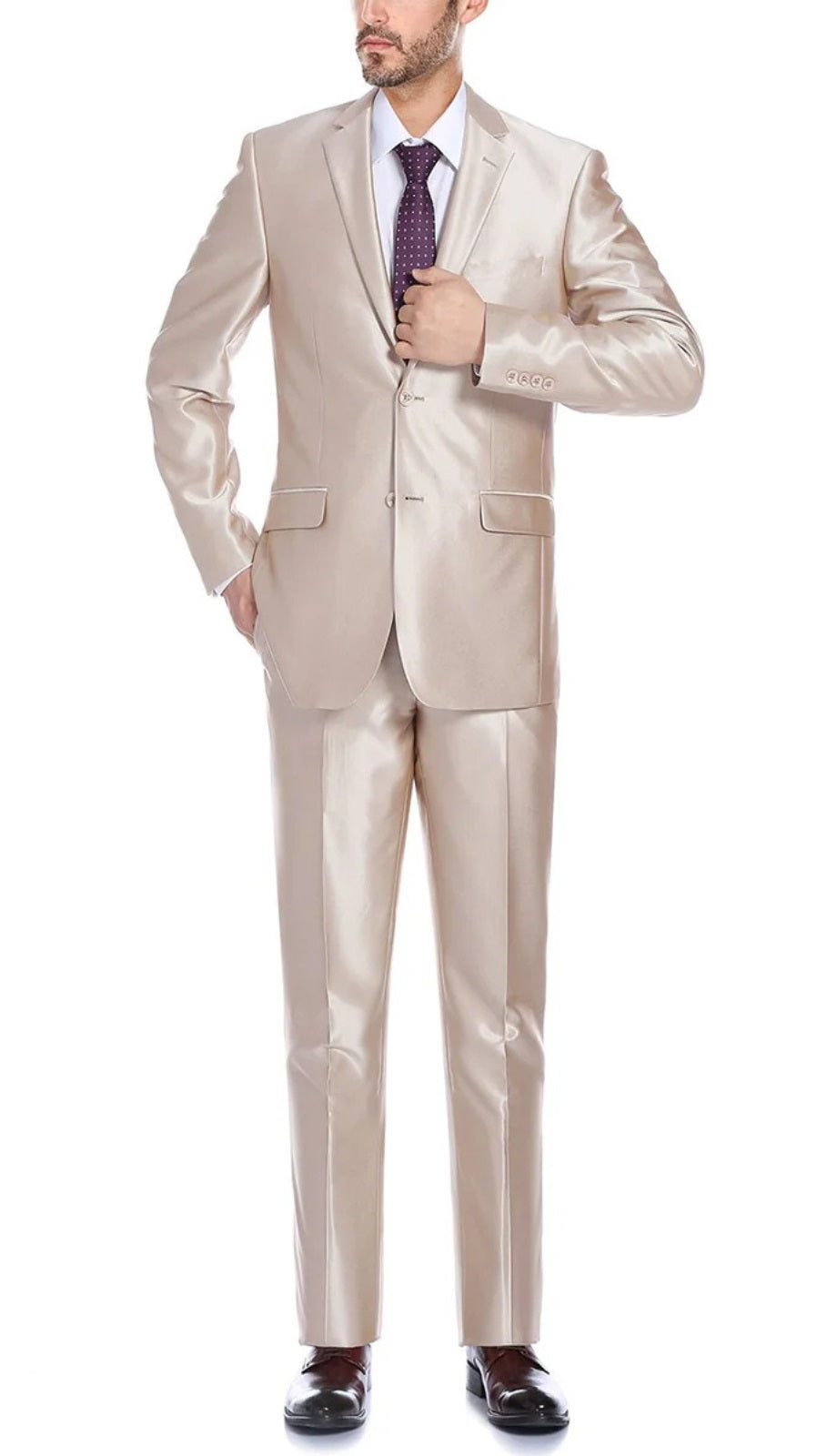 Renoir Men's Suit 207-3-BEIGE