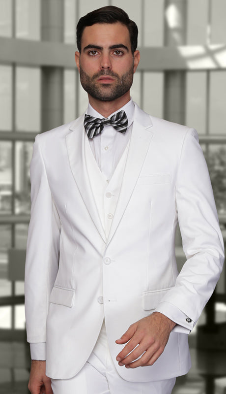 Statement zLorenzo WHT Mens Suit