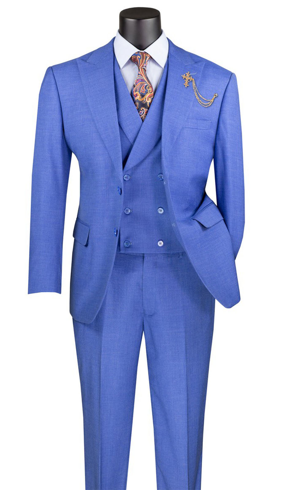 Vinci MV2K-2-FBL Mens Suit