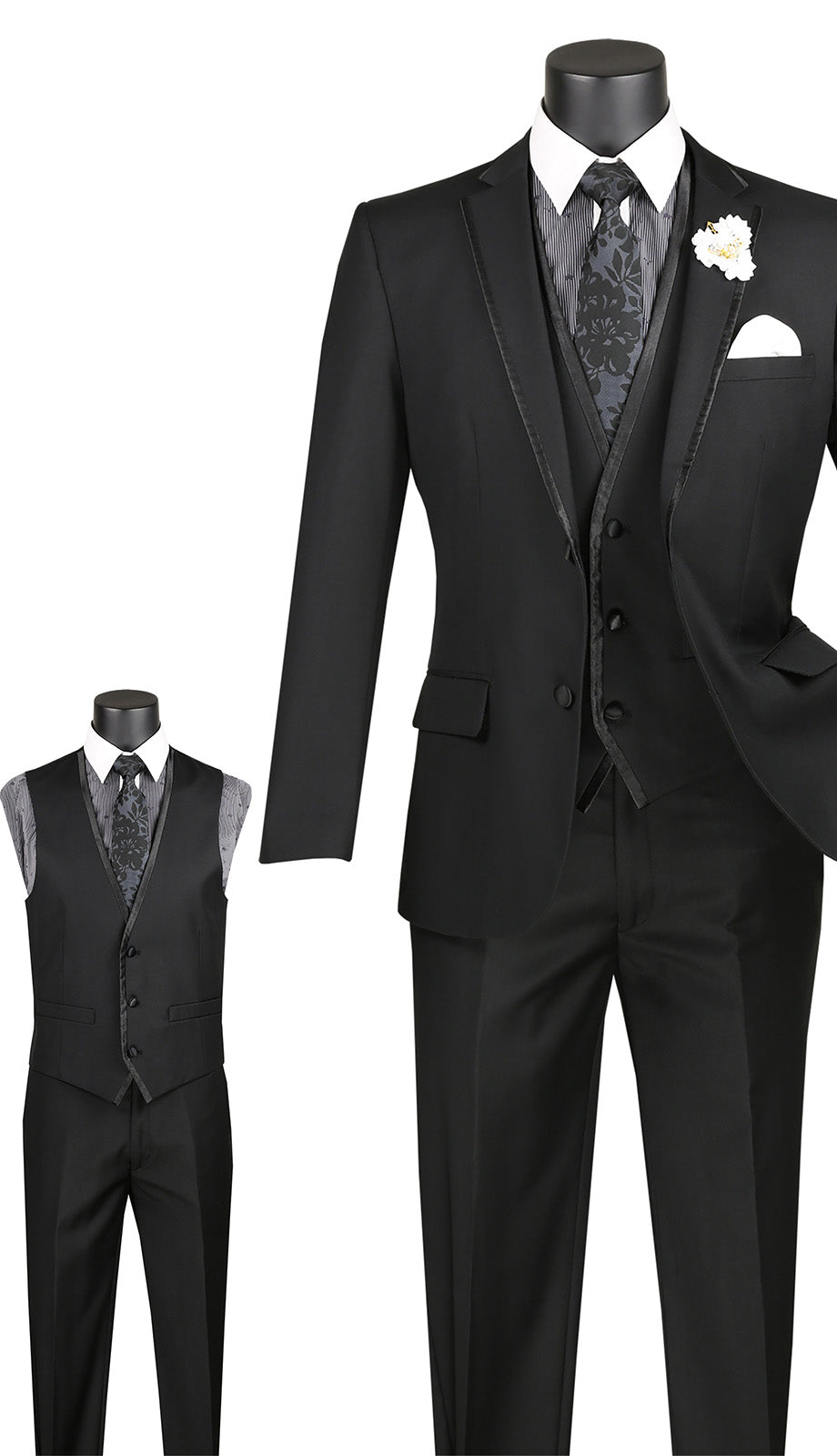 Vinci SV2T-8-BL Mens Suit