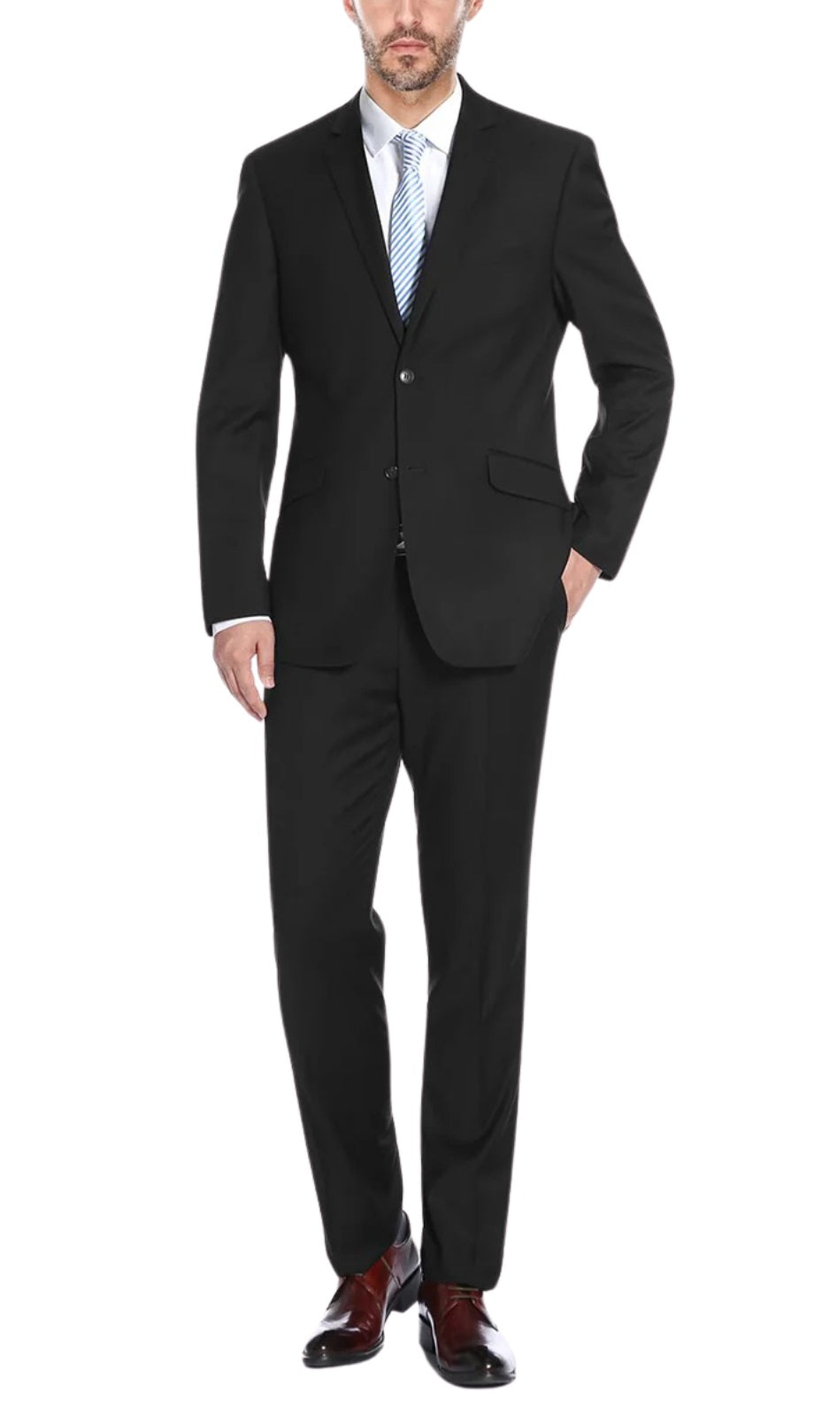 Renoi Mens Suits - 100% Virgin Regular Fit Pick Stitch 2 Piece Suit 2 Button Light Gray main image 0