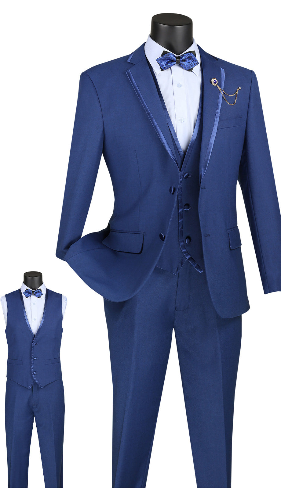 Vinci SV2T-8-BLU Mens Suit