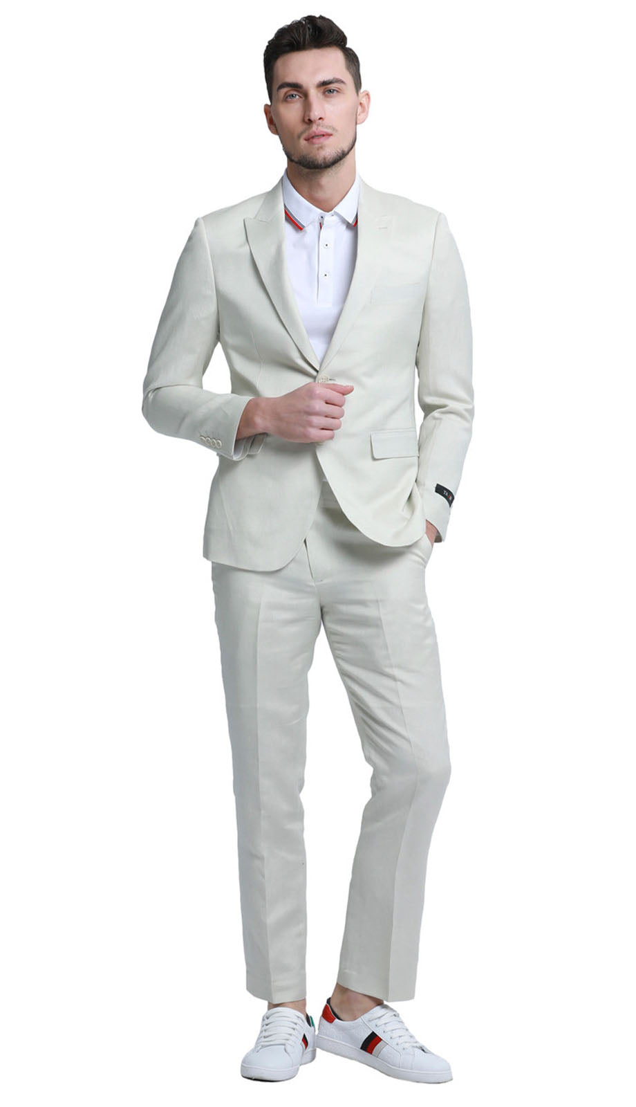 Tazzio M333SK-IVO Mens Suit