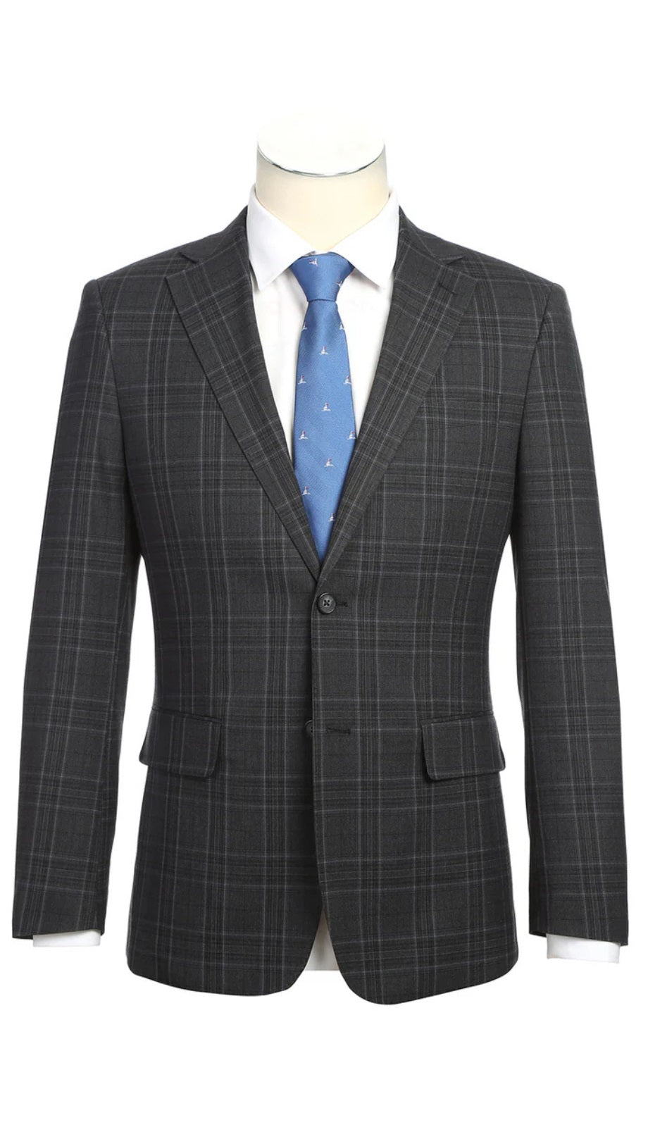 English Laundry Mens Suit 22-57-095EL-DG ( Check Suit )