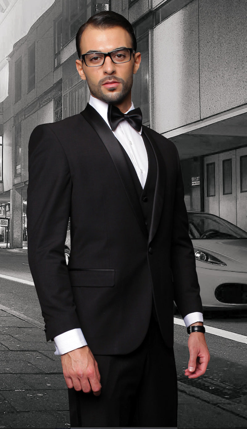 Statement TUX-SH-BK Mens Suit