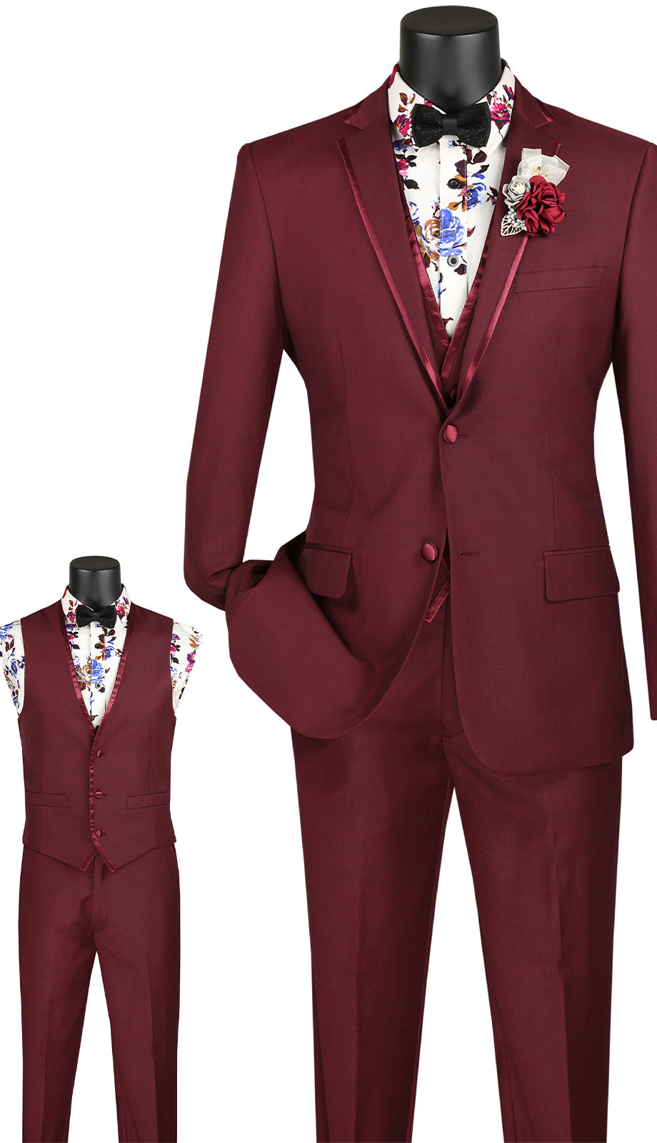Vinci SV2T-8-BUR Mens Suit