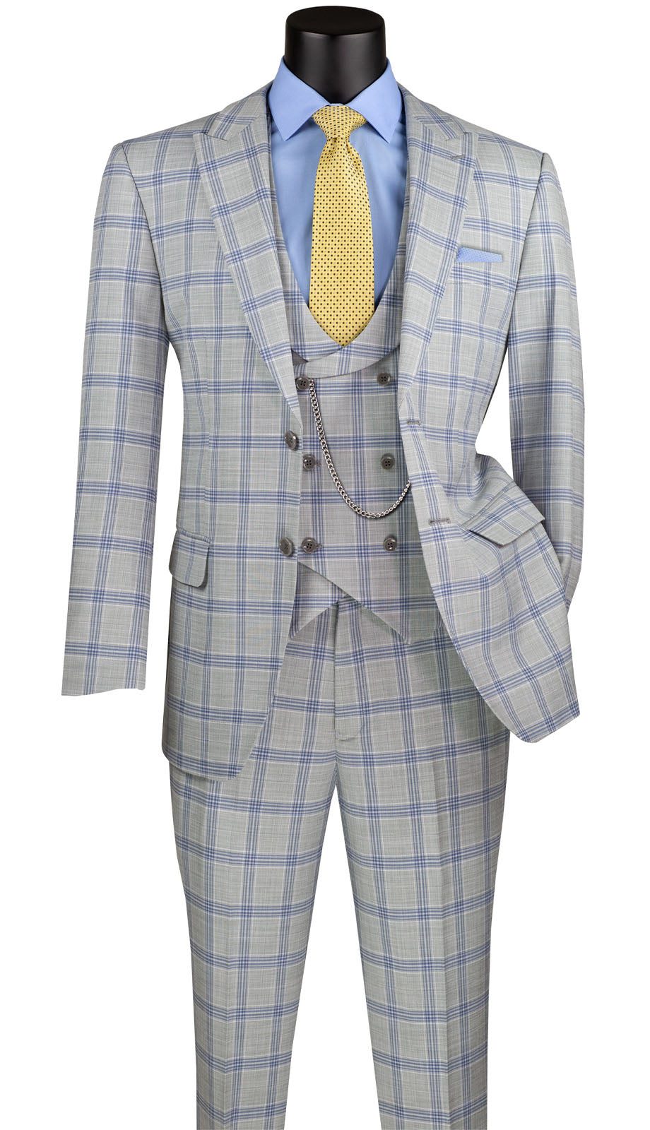 Vinci MV2W-5-LTGRY Mens Suit