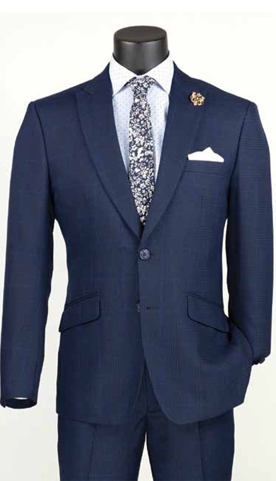 Vinci S2RW-1-NVY Mens Suit