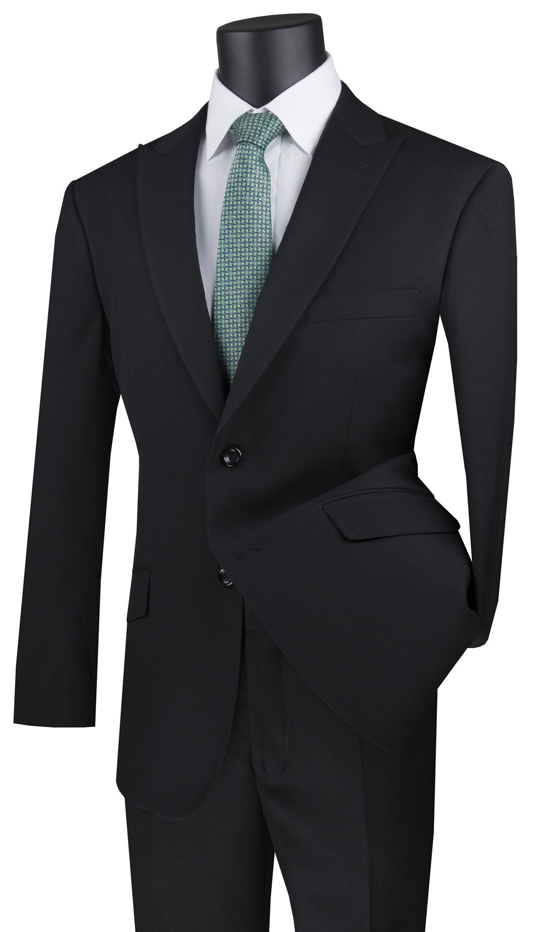 Vinci M2TR-BLK Mens Suit