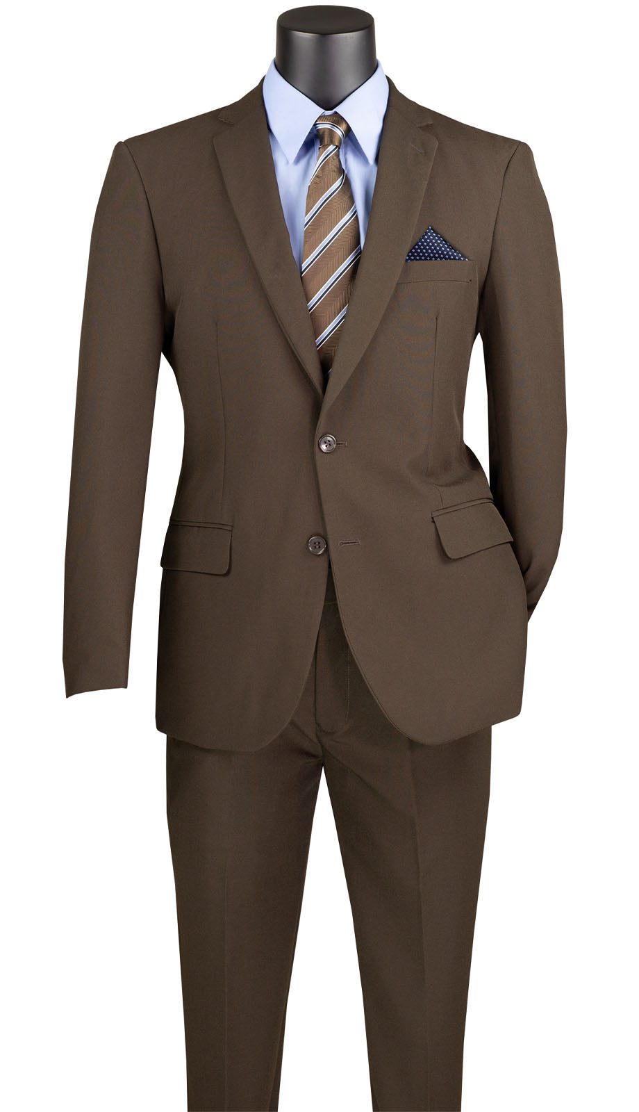 Vinci S-2PP-BRN Mens Suit
