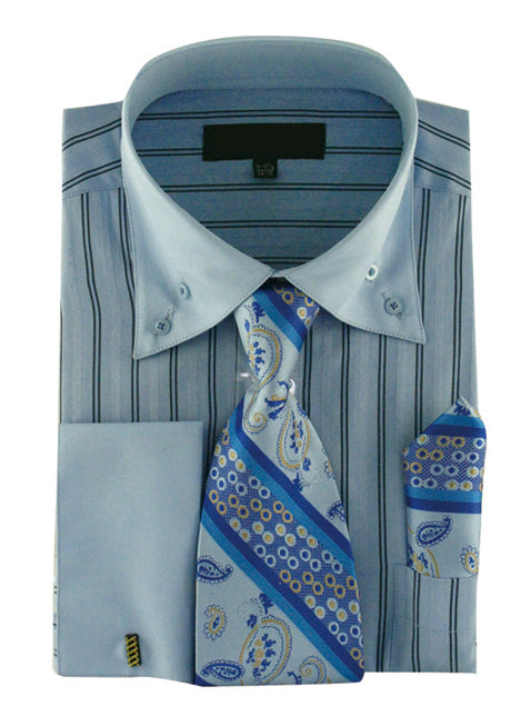 Fortino Landi AH601-BLU Mens Shirt
