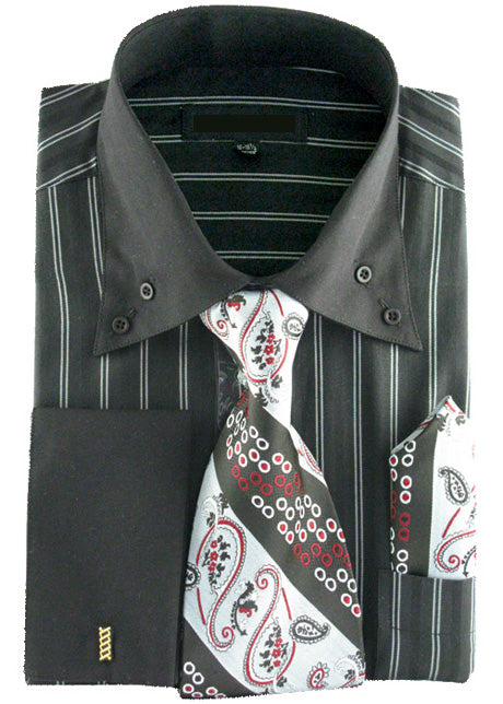 Fortino Landi AH601-BLK Mens Shirt