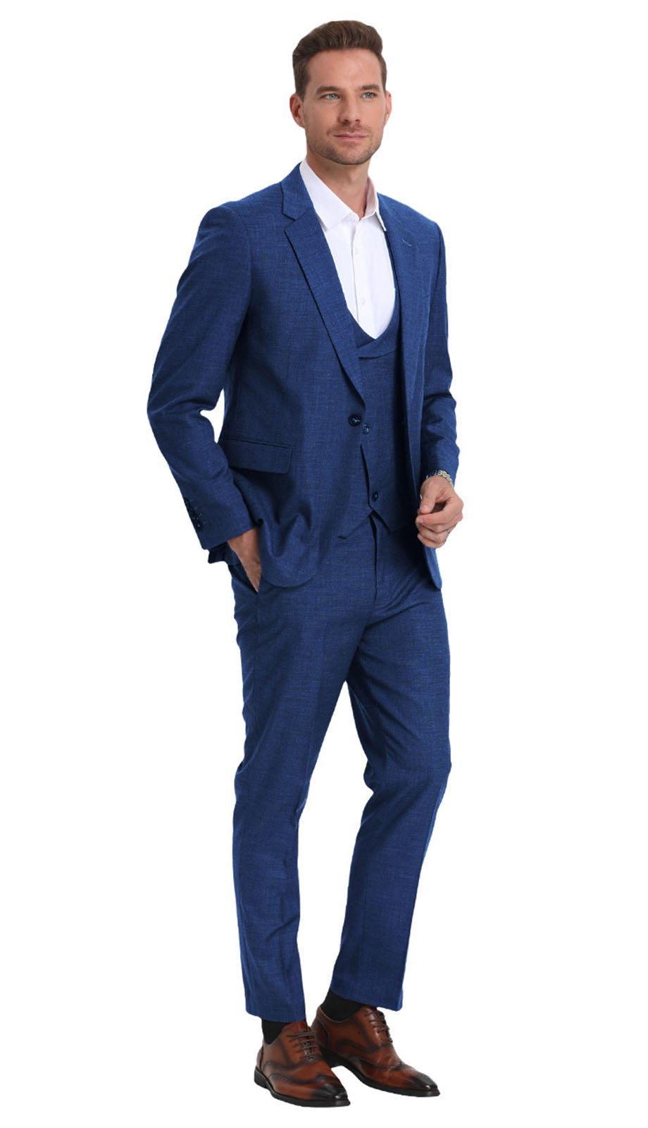 Tazzio M335SK-NVY Mens Suit
