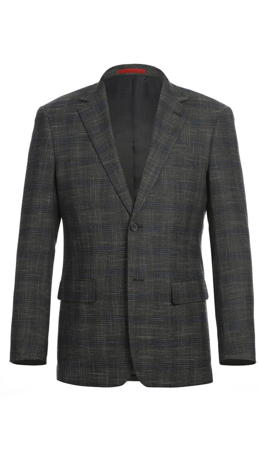 Renoir 294-39-GRY-BLUE Mens Blazer