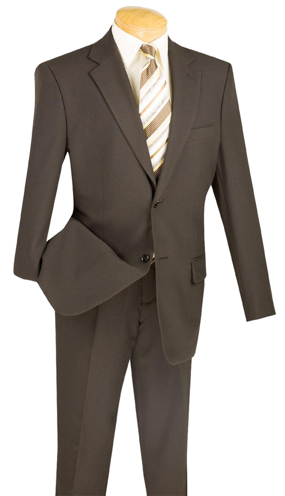 Vinci 2PP-BWN Mens Suit
